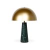Mila Table Lamp – Green Marble – Gold Shade