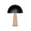 Mila Table Lamp – Sandstone – Black Shade
