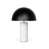 Mila Table Lamp – White Marble – Black Shade