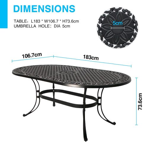 Modern oval dining table