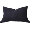 Olga Linen Cotton Cushion 40x60cm Lumbar - Black