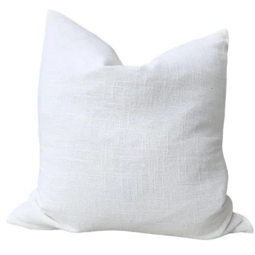 Olga Linen Cotton Cushion 55cm Square - White