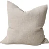 Olga Linen Cotton Cushion 60cm Square - Oatmeal