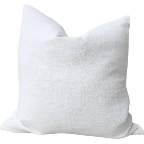 Olga Linen Cotton Cushion 60cm Square - White