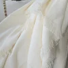 Rhea Linen Fringe Massive Throw Bed Throw 140x230cm - White