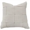 Shabby Chic Linen Cotton Cushion 55cm Square | Ivory