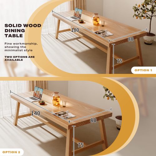 Solid wood dining table