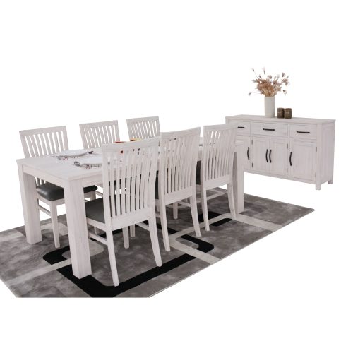 White dining table