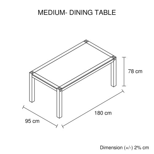 Wooden dining table