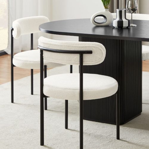 black dining table