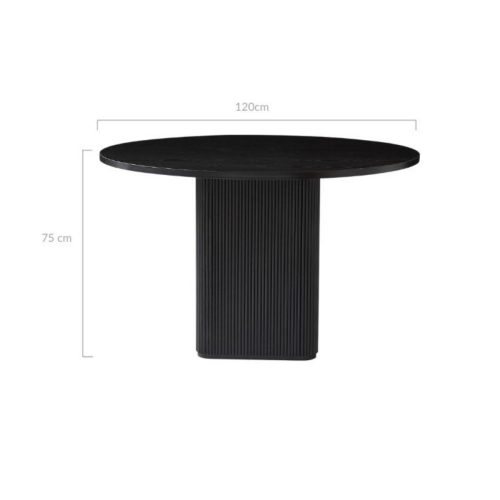 black wood dining table