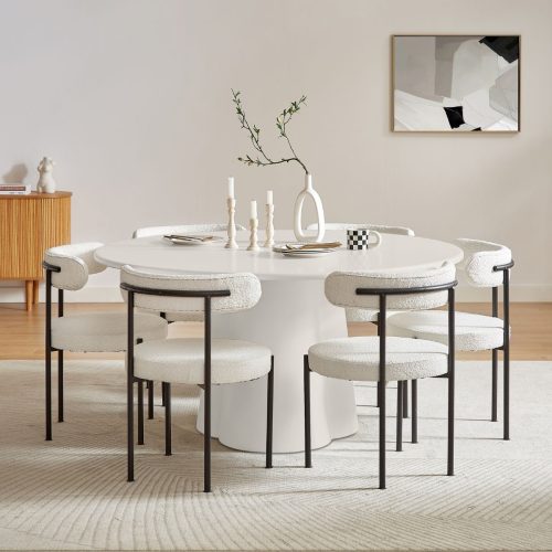 modern round dining table