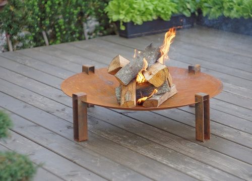 steel outdoor fireplace