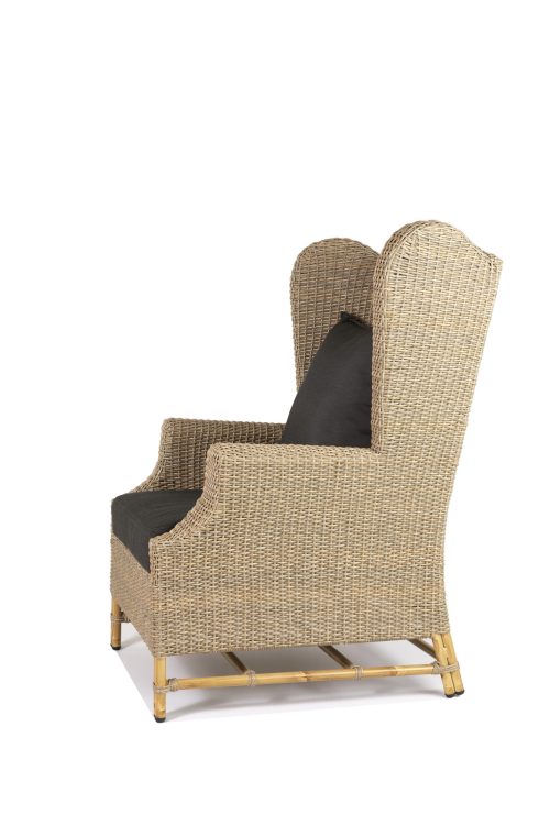 wicker wing chair