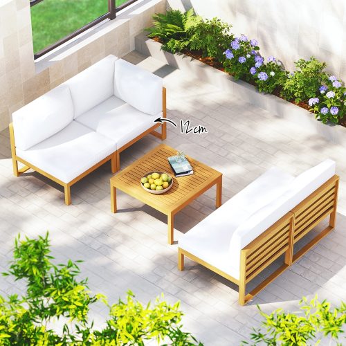 wooden lounge setting