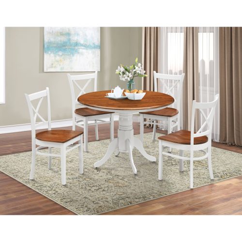wooden pedestal table