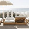 Avila Outdoor Double Sunlounger With Arms
