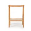 Pasadena Leather Saddle Stool – Flat Natural