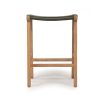 Pasadena Leather Saddle Stool – Olive – Flat