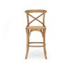 Provincial Cross Back Counter Stool – Natural Oak