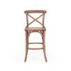 Provincial Cross Back Counter Stool – Natural Oak – Timber Seat