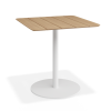 Roku Cafe Teak Table - Outdoor - Matte White