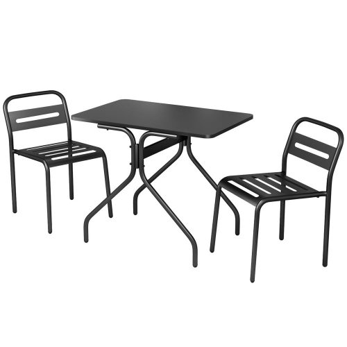 steel patio table and chairs