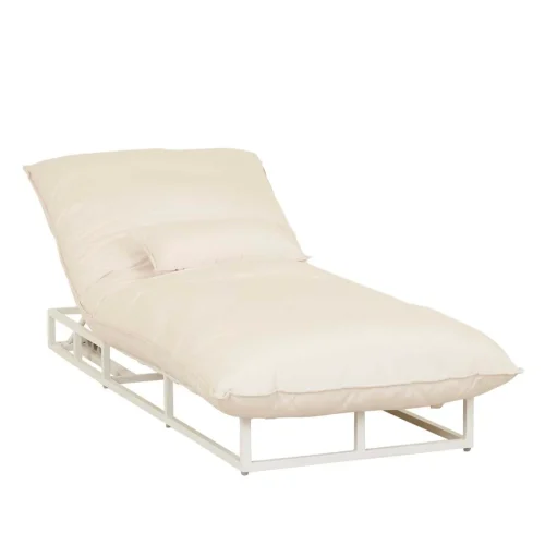 Aruba Frame Sunbed - Canvas - Aluminium White