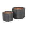 Hanson Flute Planter Set of 2 - Black Sand