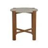 Isla Side Table - Warm Sand - Natural Teak