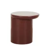 Petra Sphere Side Table - Burgundy Glaze