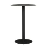 Portsea Cruise Round Bar Table - Grey Stone - Charcoal Aluminium