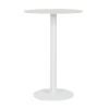 Portsea Cruise Round Bar Table - White Stone - White
