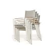 Roberto Stackable Outdoor Dining Chair – Pearl White – Set of 4