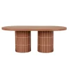 Seville Tile Oval Dining Table - Burnt Sienna Tile - Burnt Sienna