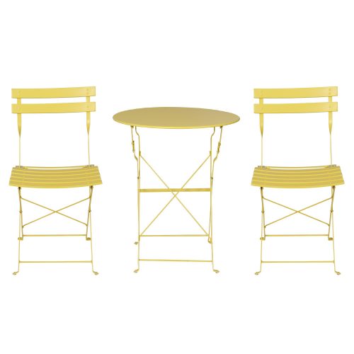 Steel patio table and chairs
