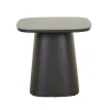 Valencia Curve Side Table - Charcoal Stone - Black