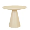 Valencia Round Dining Table - Faux Travertine - Beige