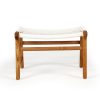 Zen Lazy Chair Ottoman – White