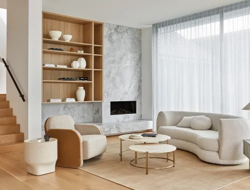neutral tone side table