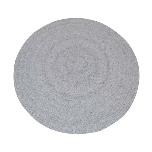 silver round rug