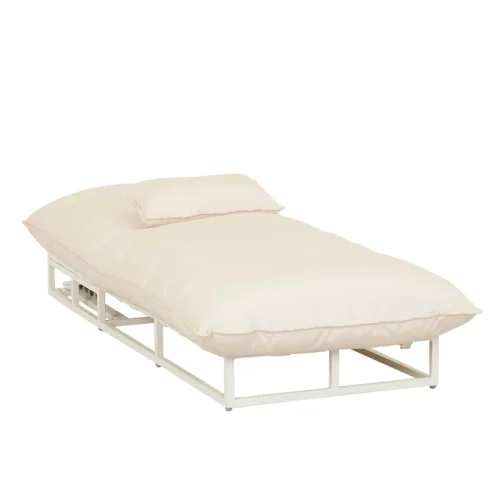 white canvas sun lounger