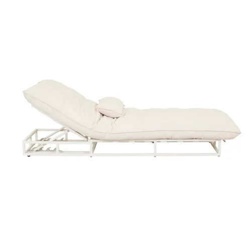 white frame sunbed