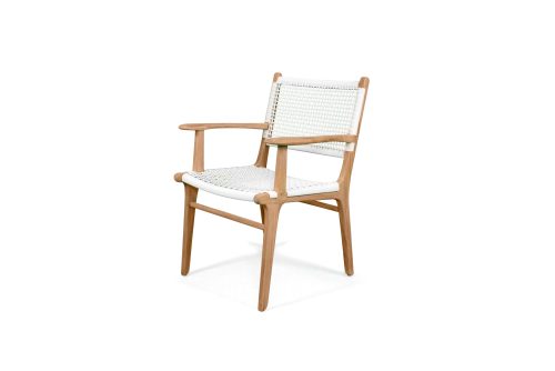 white outdoor armchair