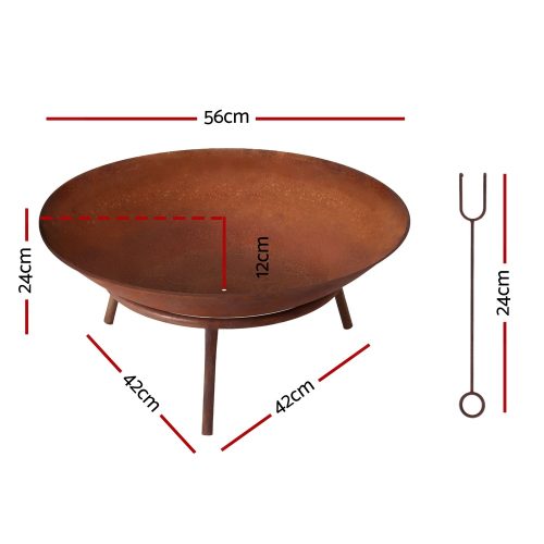 56cm fire pit bowl