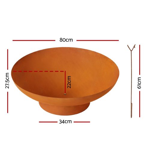 80cm fire pit bowl
