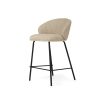 Anders Counter Stool – Pebble Upholstery with Black Legs