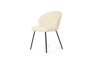 Anders Dining Chair – Natural Upholstery with Black Legs