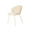 Anders Dining Chair – Natural Upholstery with White Legs
