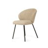 Anders Dining Chair – Pebble Upholstery with Black Legs